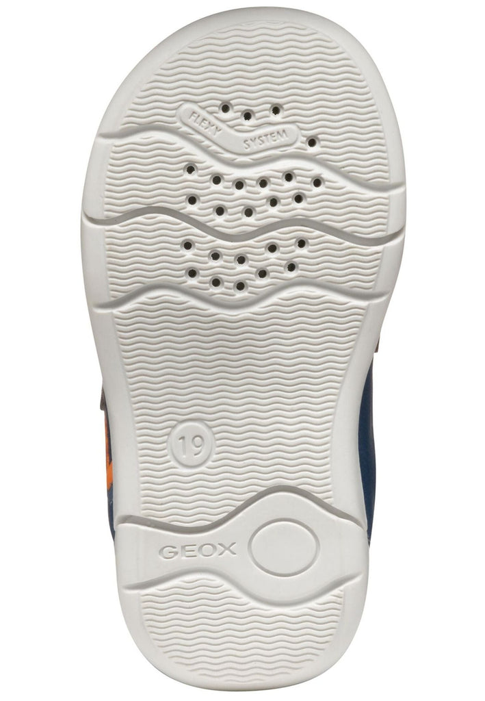 Geox Sneaker Lederimitat/Textil Blau/Orange