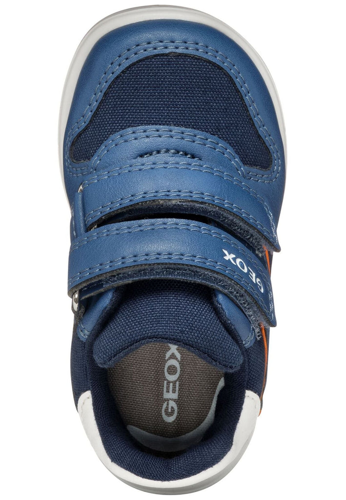Geox Sneaker Lederimitat/Textil Blau/Orange