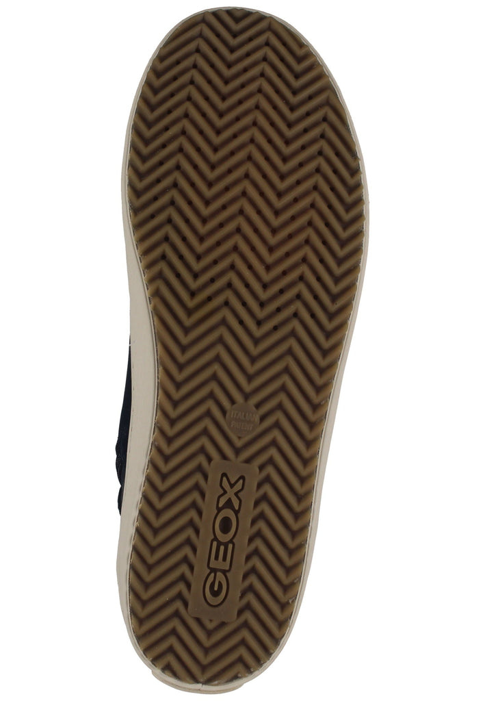 Geox Sneaker Lederimitat/Textil Blau/Silber