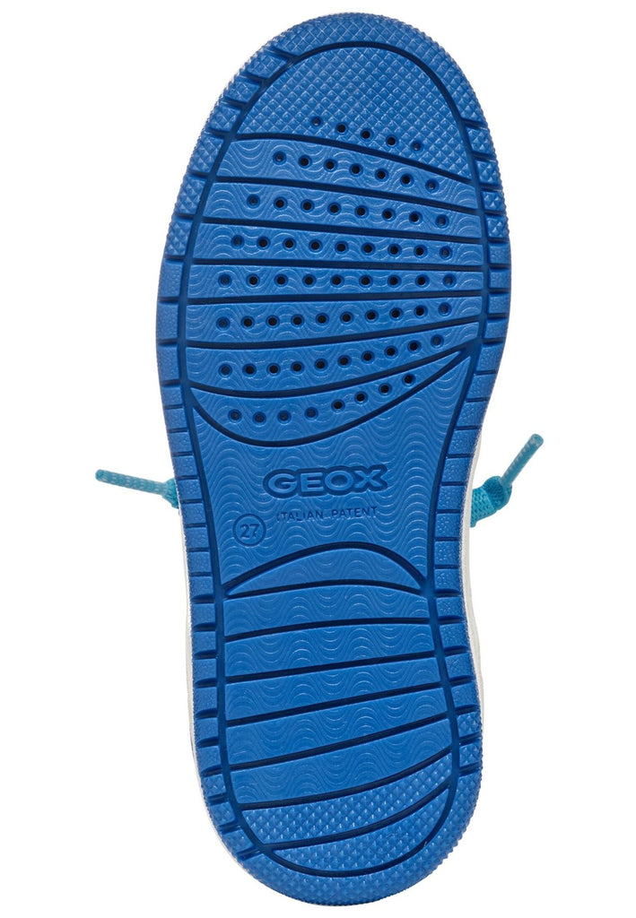 Geox Sneaker Lederimitat/Textil Blau/Weiß