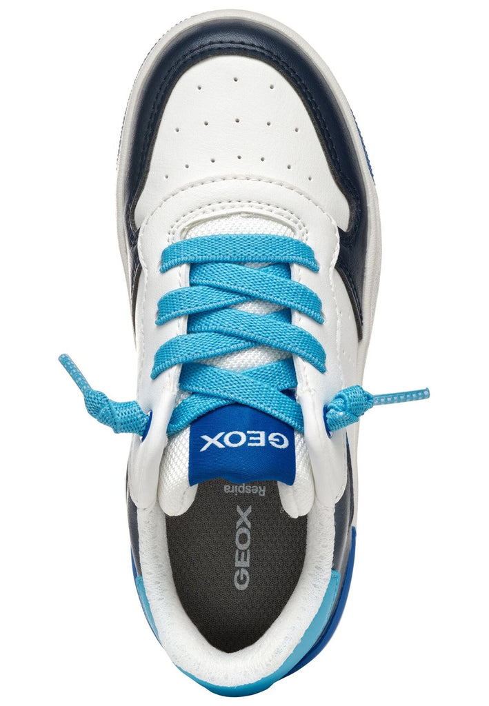 Geox Sneaker Lederimitat/Textil Blau/Weiß