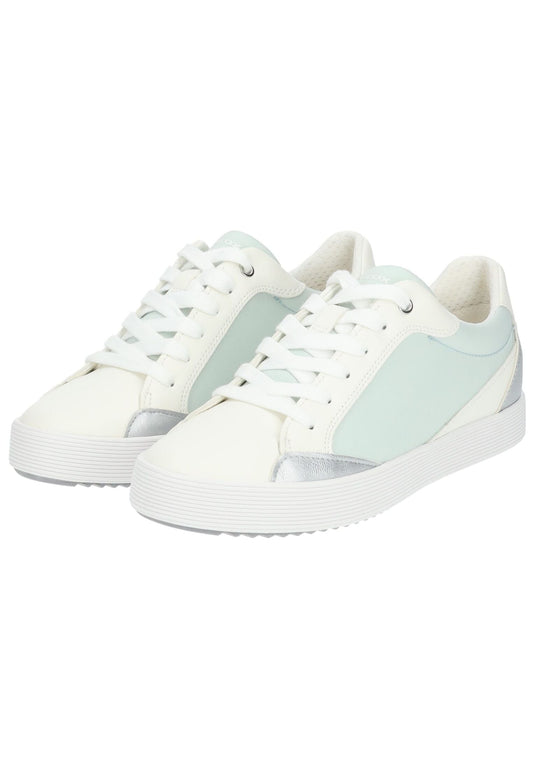 Geox Sneaker Lederimitat/Textil Blau/Weiß