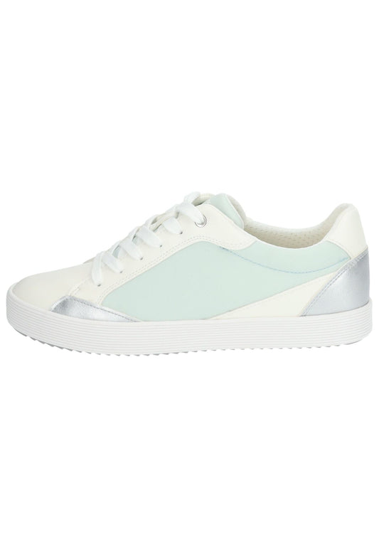 Geox Sneaker Lederimitat/Textil Blau/Weiß
