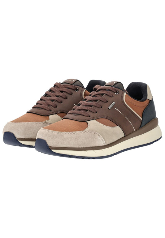 Geox Sneaker Lederimitat/Textil Braun