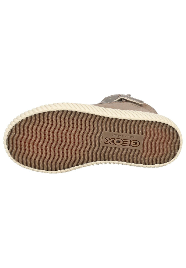Geox Sneaker Lederimitat/Textil Dunkelbeige Warmfutter