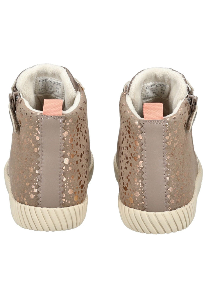 Geox Sneaker Lederimitat/Textil Dunkelbeige Warmfutter