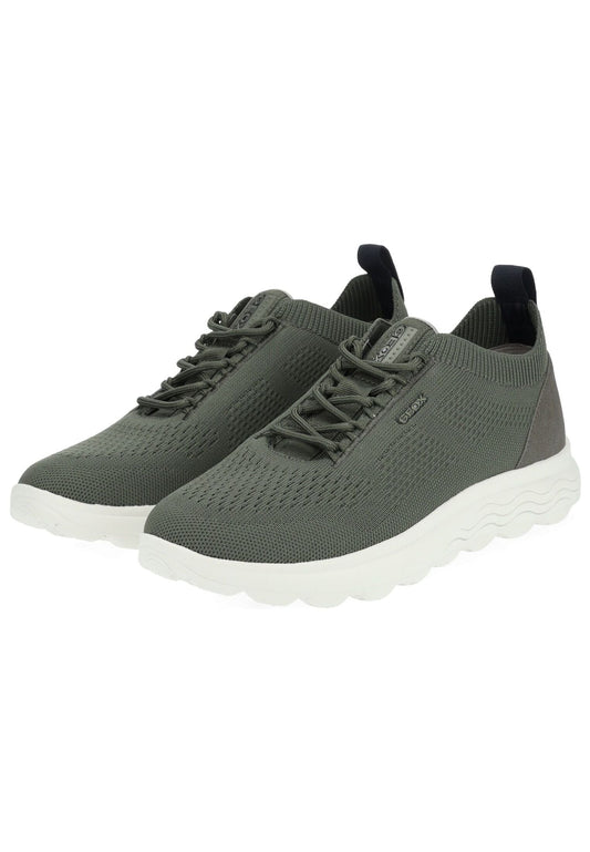 Geox Sneaker Lederimitat/Textil Dunkelgrün