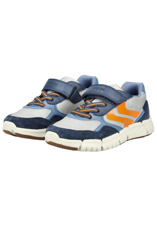 Geox Sneaker Lederimitat/Textil Grau/Navy