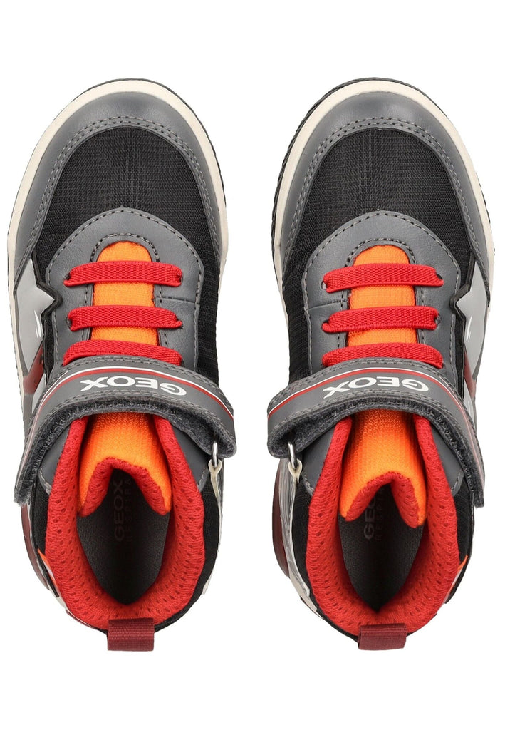 Geox Sneaker Lederimitat/Textil Grau/Orange