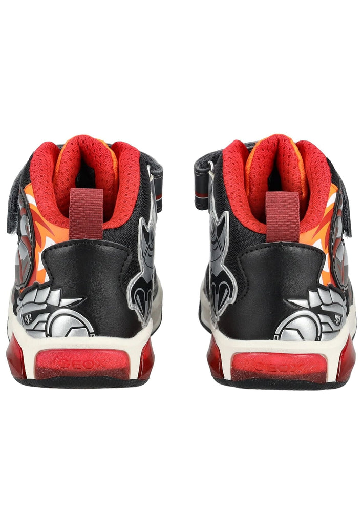 Geox Sneaker Lederimitat/Textil Grau/Orange