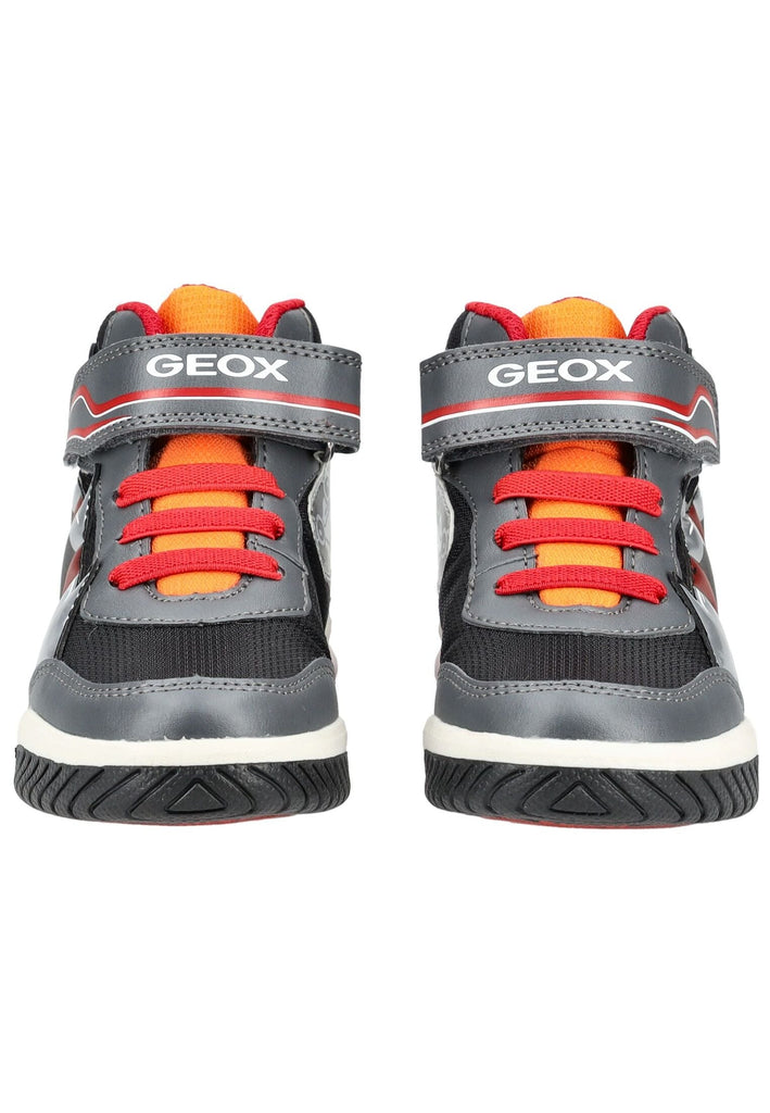 Geox Sneaker Lederimitat/Textil Grau/Orange