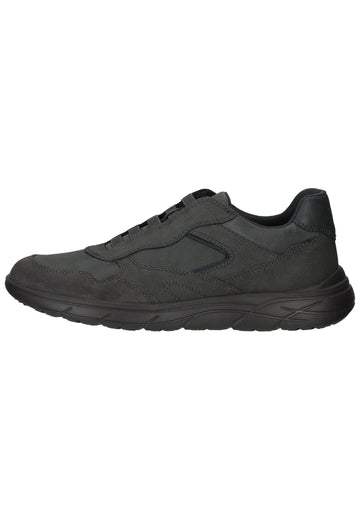 Geox Sneaker Lederimitat/Textil Grau/Schwarz
