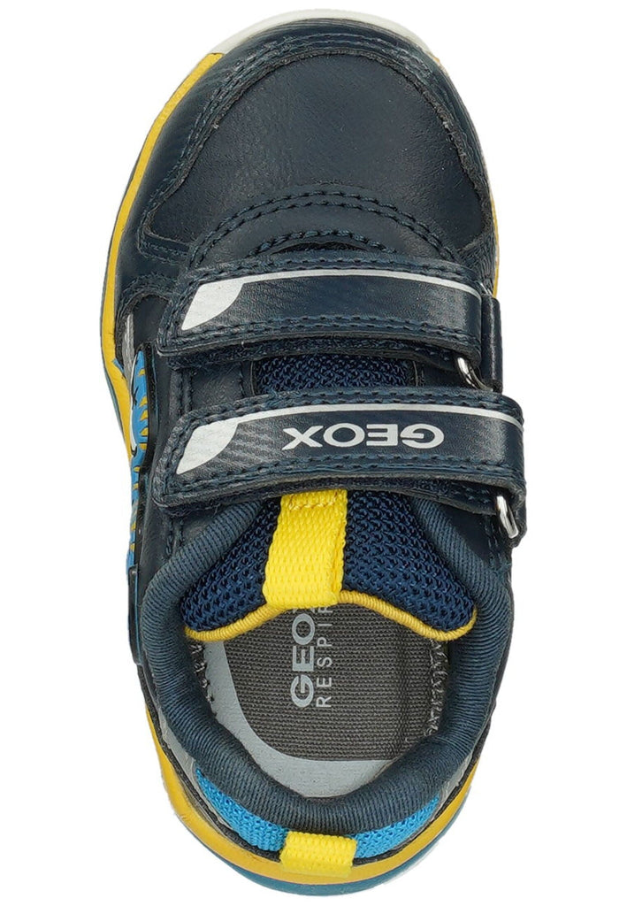 Geox Sneaker Lederimitat/Textil Navy/Gelb
