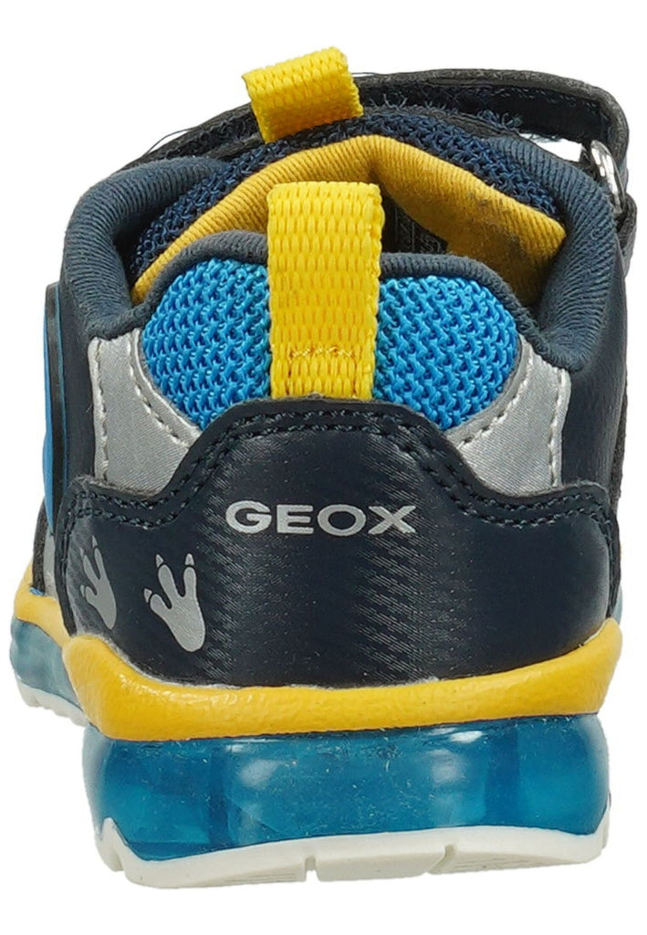 Geox Sneaker Lederimitat/Textil Navy/Gelb