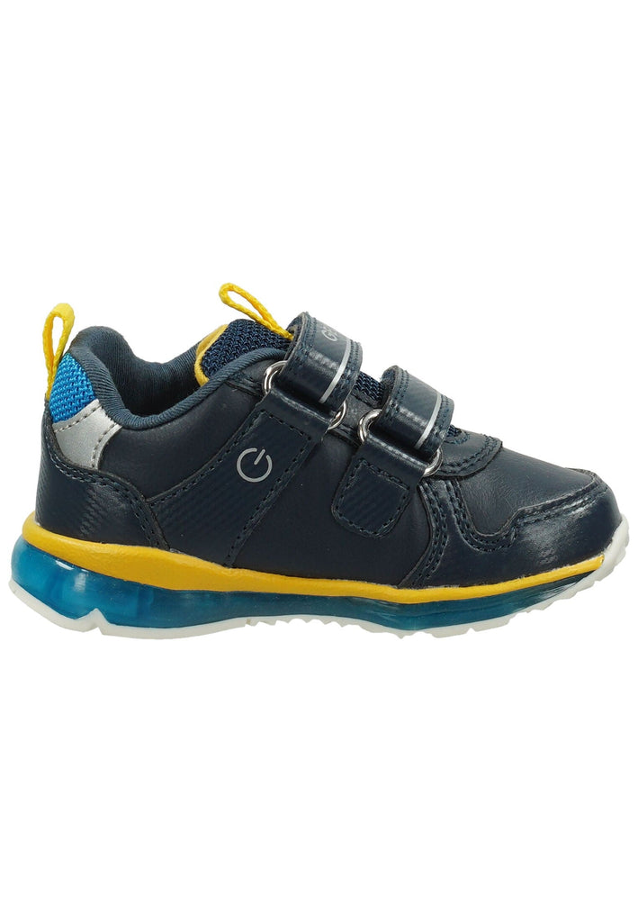 Geox Sneaker Lederimitat/Textil Navy/Gelb
