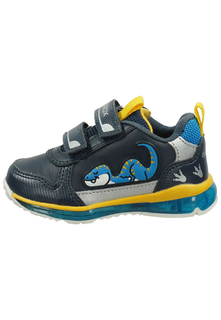 Geox Sneaker Lederimitat/Textil Navy/Gelb