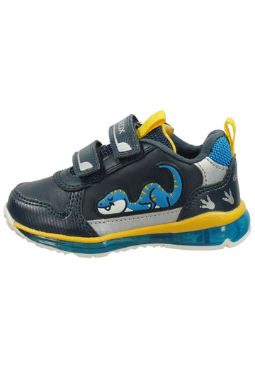 Geox Sneaker Lederimitat/Textil Navy/Gelb