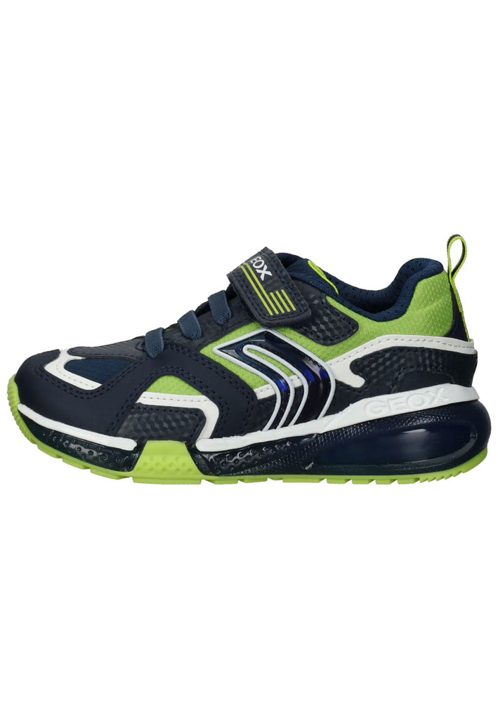 Geox Sneaker Lederimitat/Textil Navy/Lime