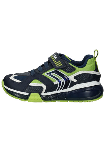 Geox Sneaker Lederimitat/Textil Navy/Lime