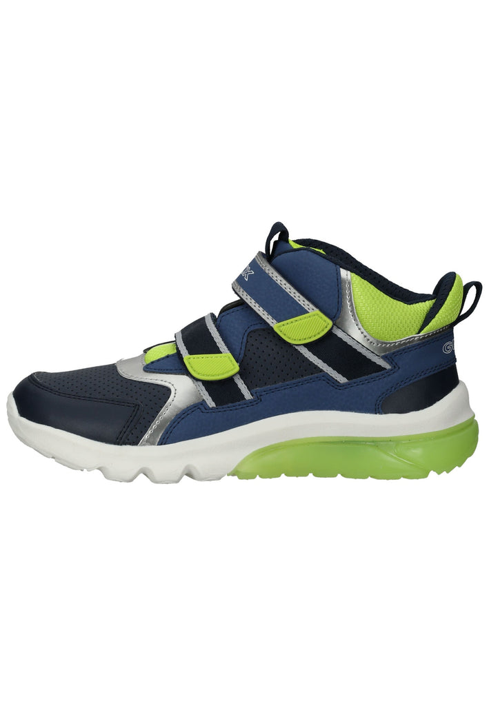 Geox Sneaker Lederimitat/Textil Navy/Lime