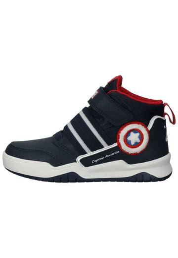 Geox Sneaker Lederimitat/Textil Navy/Rot