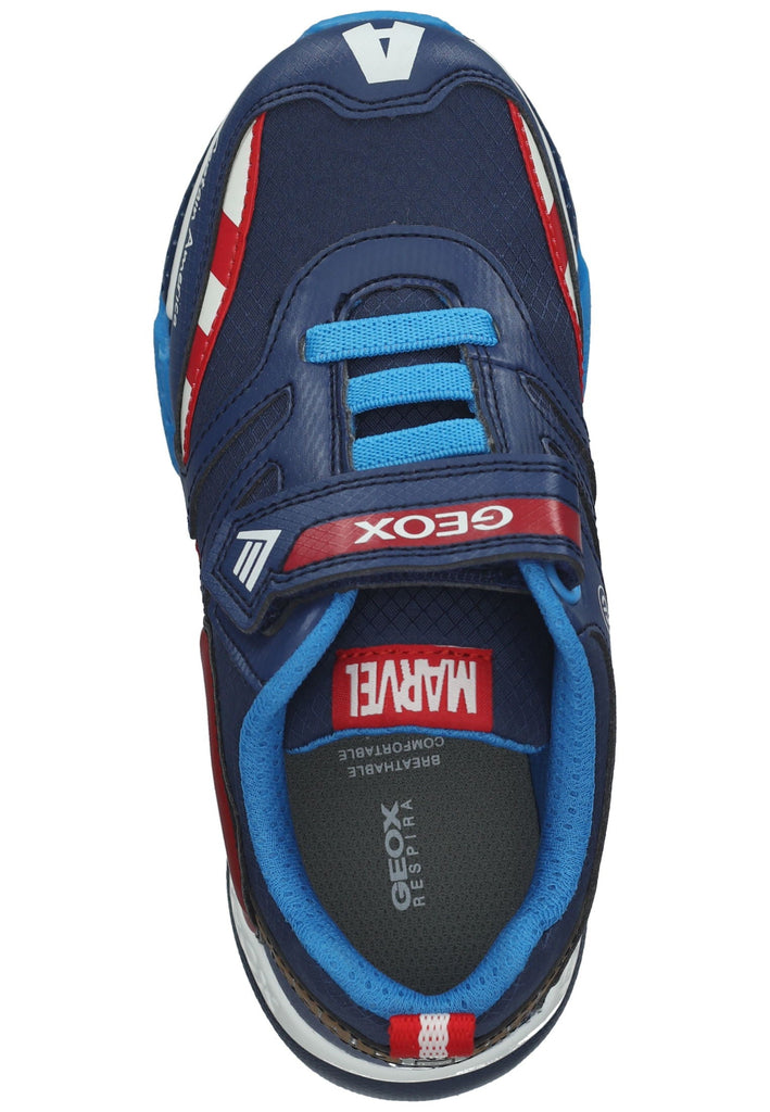 Geox Sneaker Lederimitat/Textil Navy/Rot