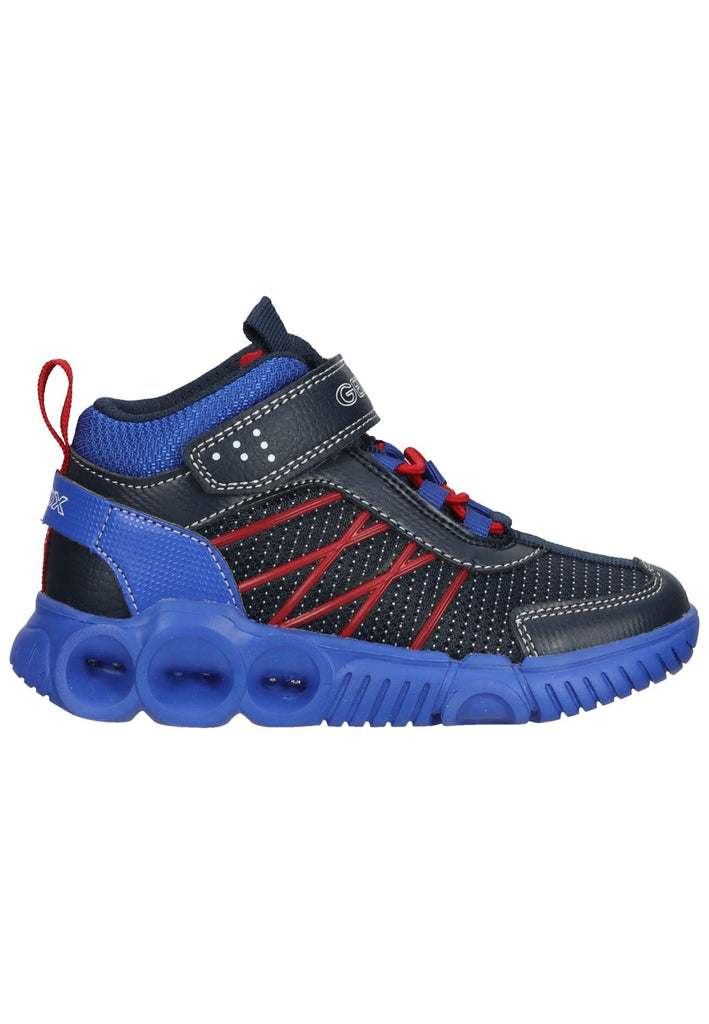 Geox Sneaker Lederimitat/Textil Navy/Rot