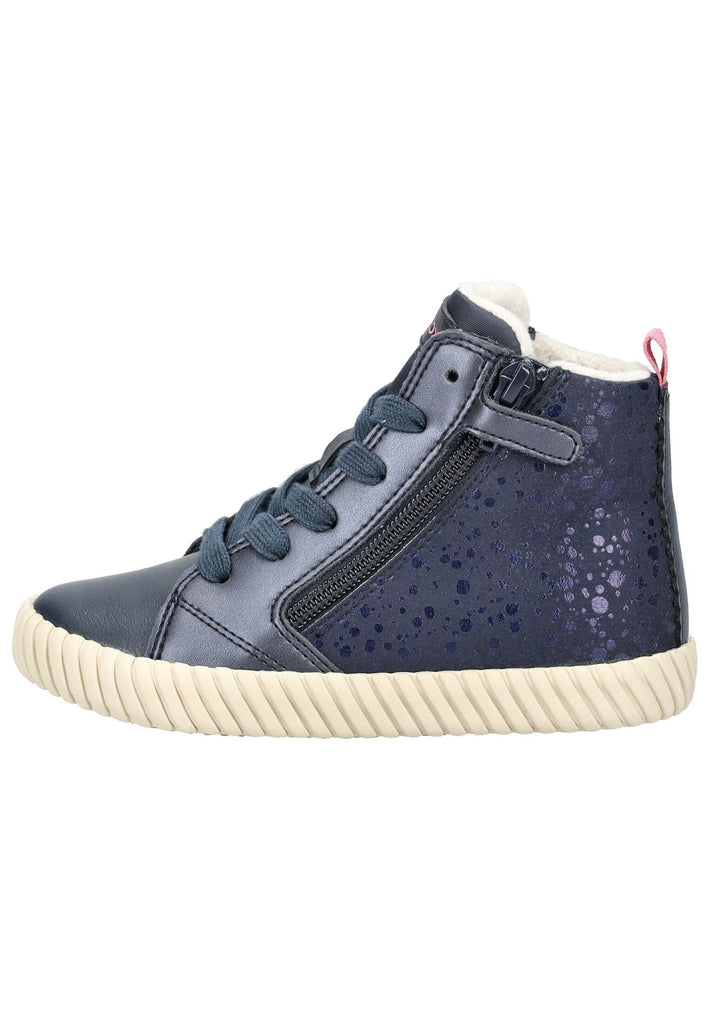 Geox Sneaker Lederimitat/Textil Navy Warmfutter