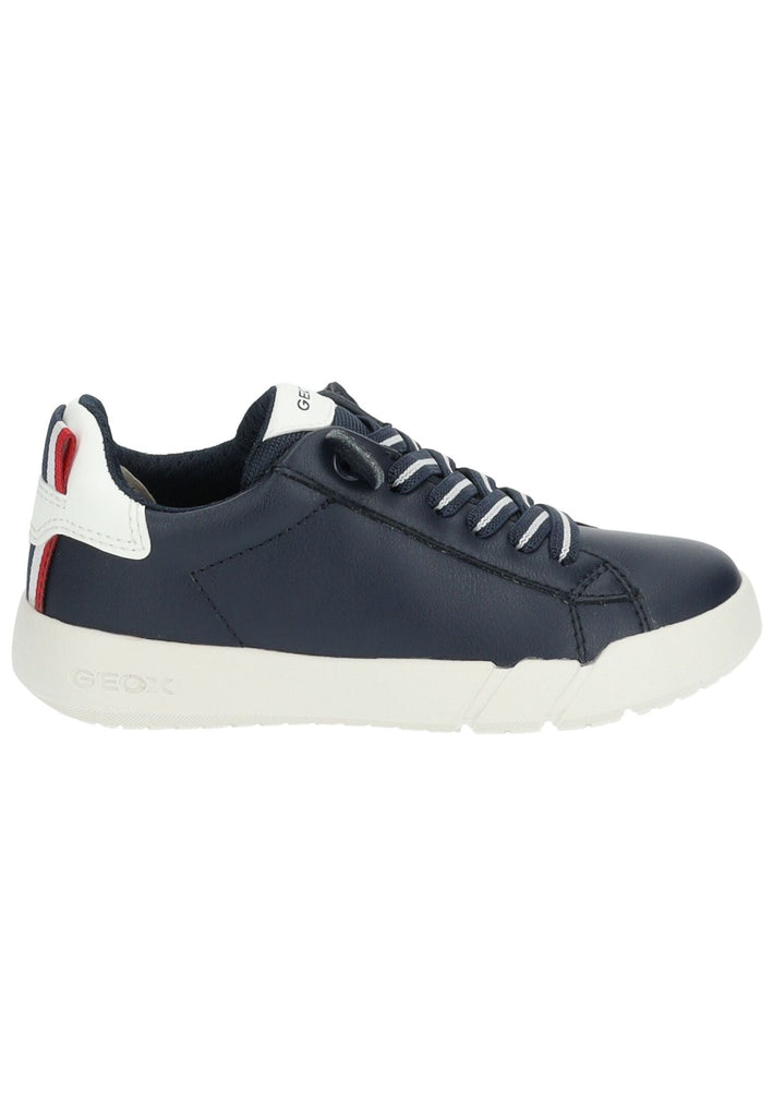 Geox Sneaker Lederimitat/Textil Navy/Weiß