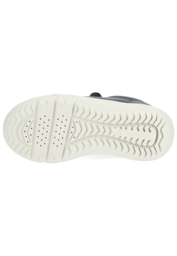 Geox Sneaker Lederimitat/Textil Navy/Weiß