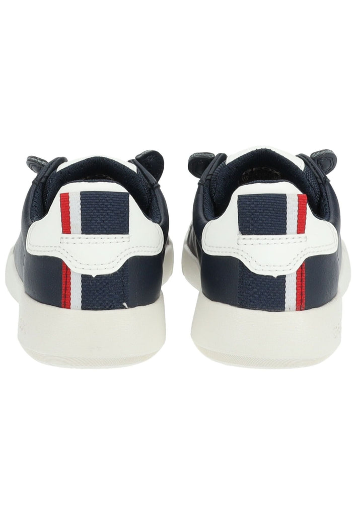 Geox Sneaker Lederimitat/Textil Navy/Weiß