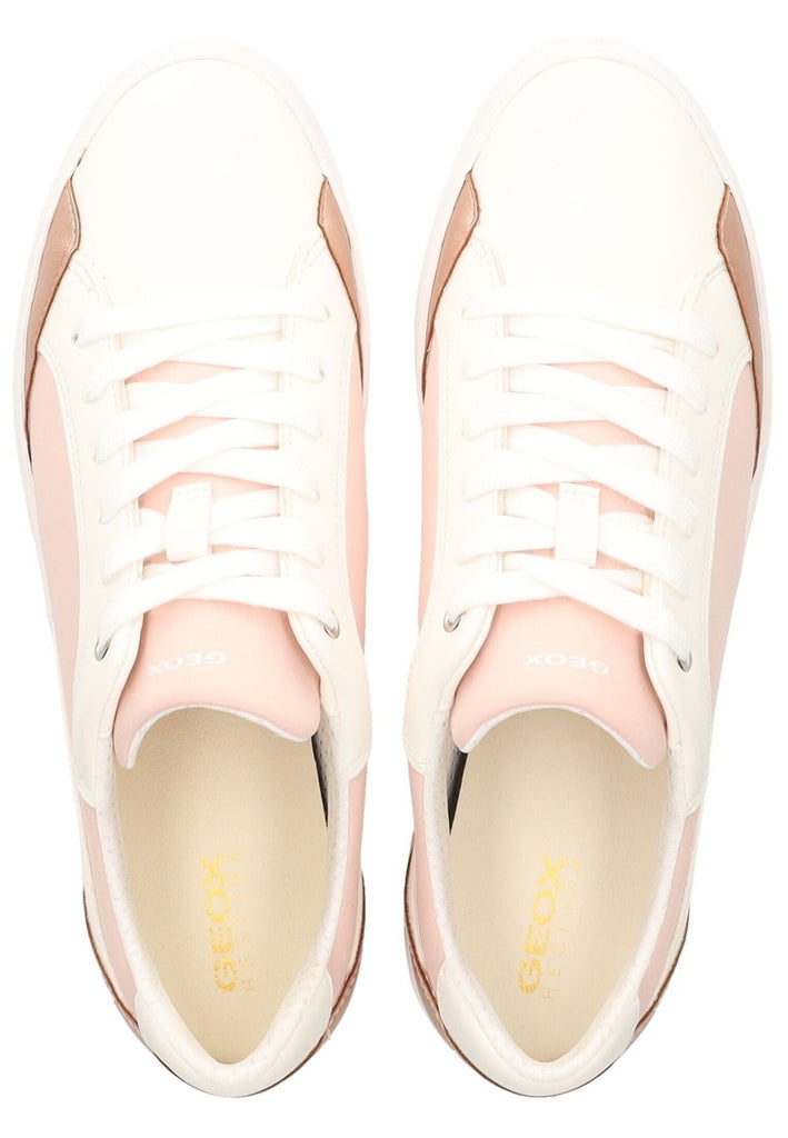 Geox Sneaker Lederimitat/Textil Rosa/Weiß