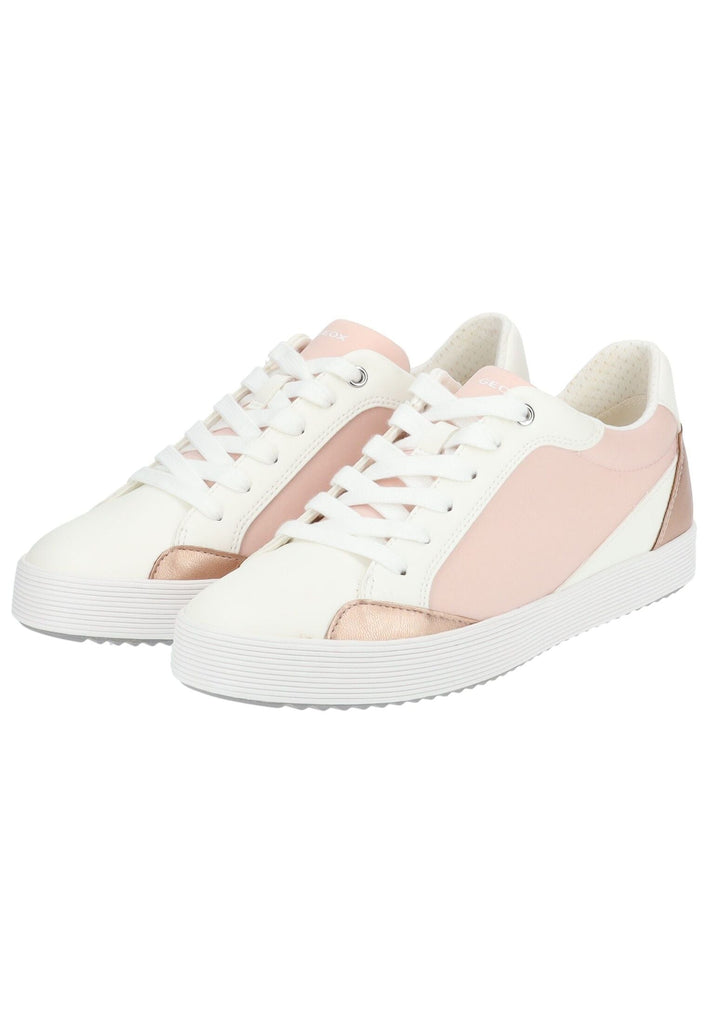 Geox Sneaker Lederimitat/Textil Rosa/Weiß