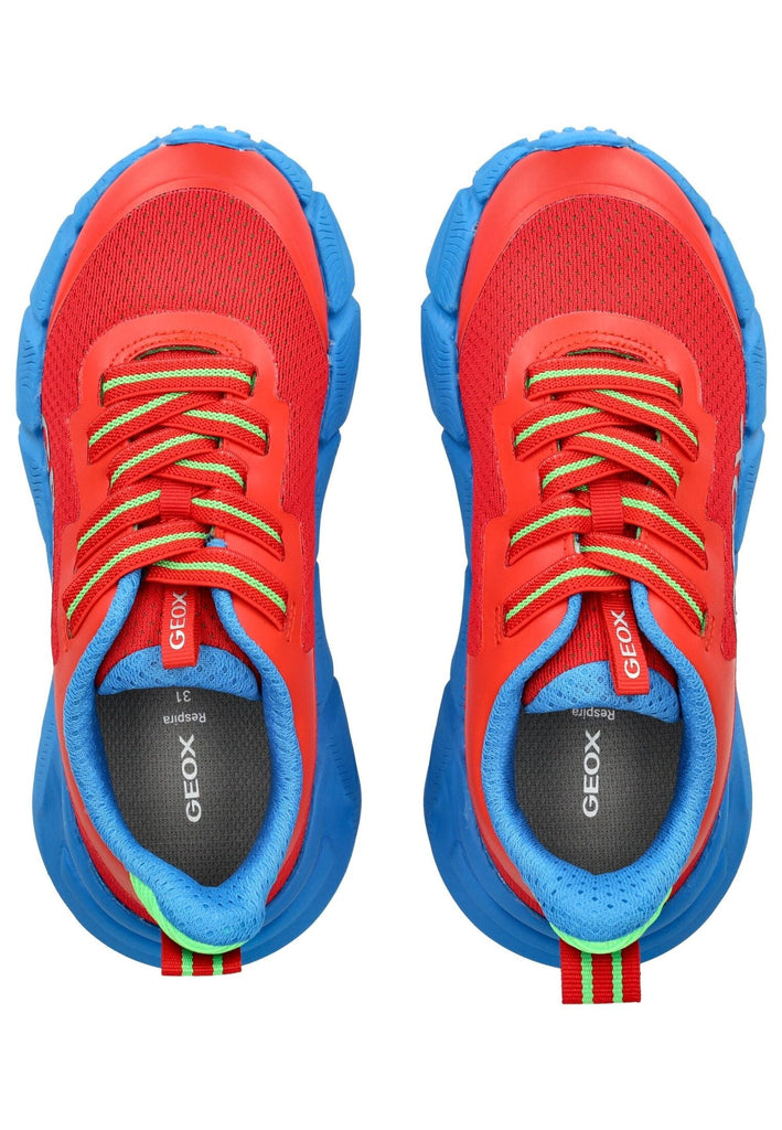 Geox Sneaker Lederimitat/Textil Rot/Blau