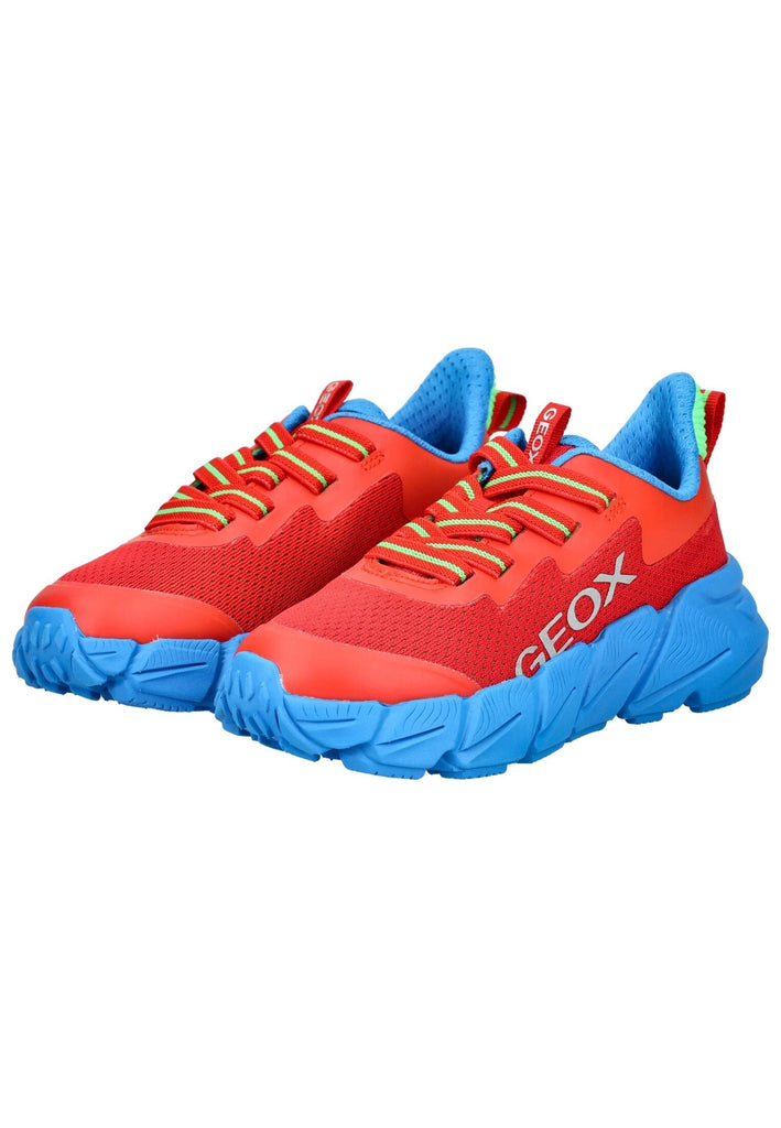 Geox Sneaker Lederimitat/Textil Rot/Blau