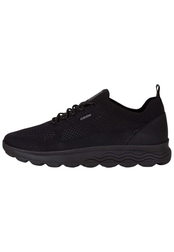 Geox Sneaker Lederimitat/Textil Schwarz