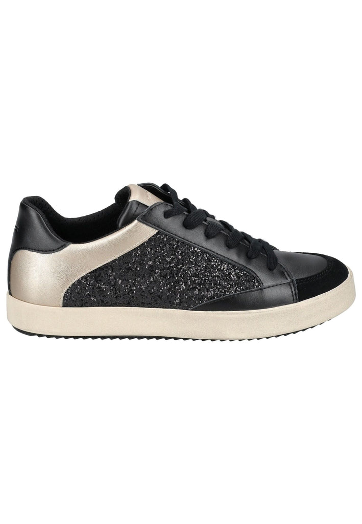 Geox Sneaker Lederimitat/Textil Schwarz