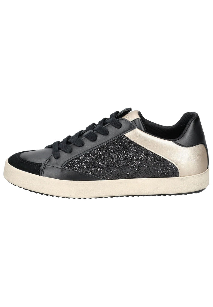 Geox Sneaker Lederimitat/Textil Schwarz