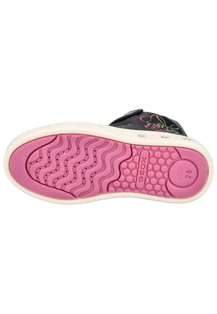 Geox Sneaker Lederimitat/Textil Schwarz Kombi