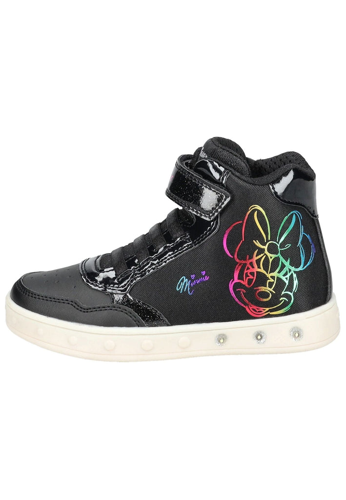 Geox Sneaker Lederimitat/Textil Schwarz Kombi