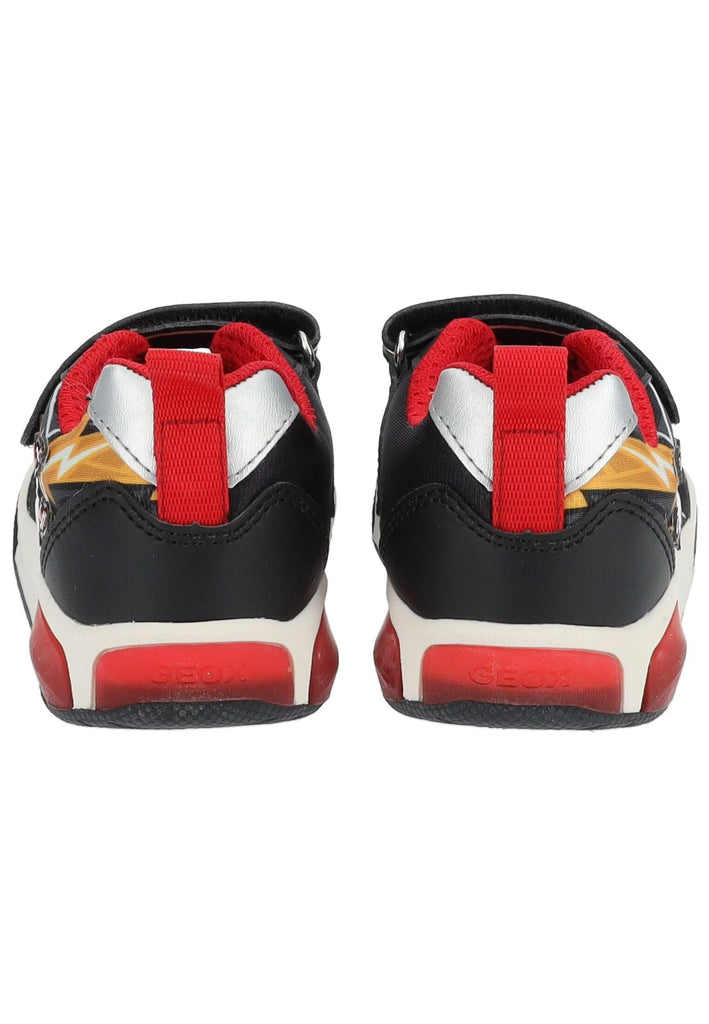 Geox Sneaker Lederimitat/Textil Schwarz/Rot