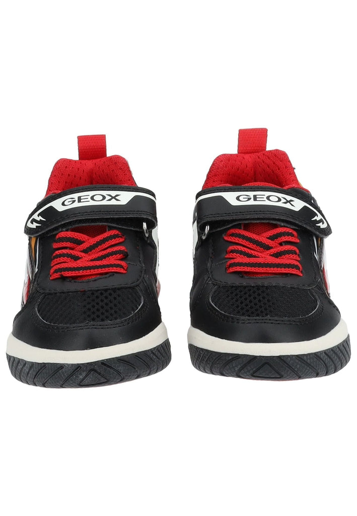 Geox Sneaker Lederimitat/Textil Schwarz/Rot