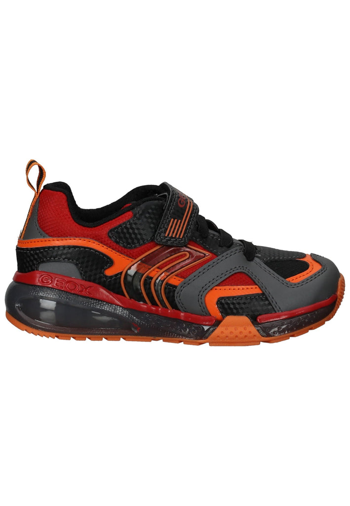 Geox Sneaker Lederimitat/Textil Schwarz/Rot