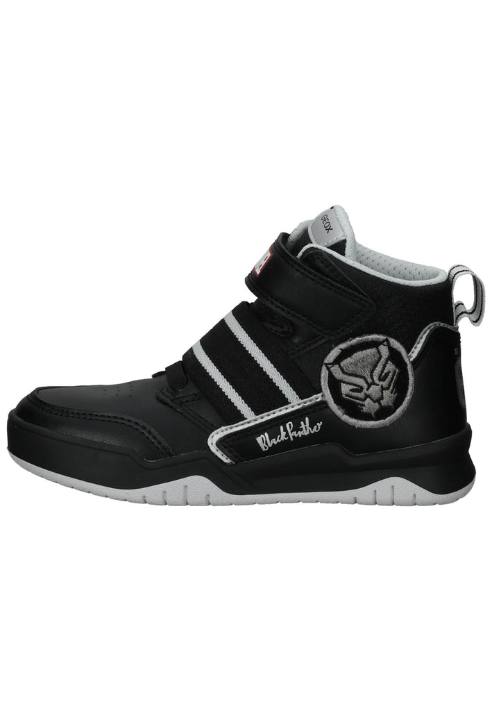 Geox Sneaker Lederimitat/Textil Schwarz/Silber