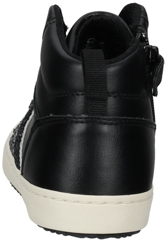 Geox Sneaker Lederimitat/Textil Schwarz/Silber