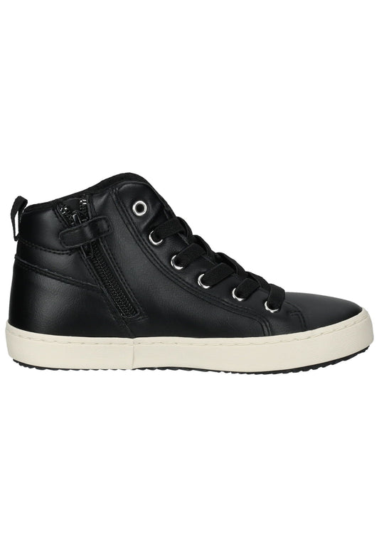 Geox Sneaker Lederimitat/Textil Schwarz/Silber