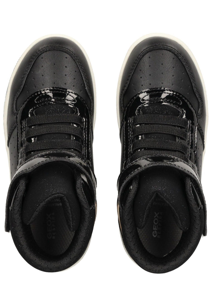 Geox Sneaker Lederimitat/Textil Schwarz Warmfutter