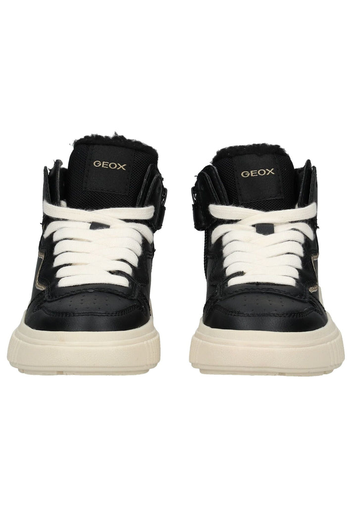 Geox Sneaker Lederimitat/Textil Schwarz Warmfutter