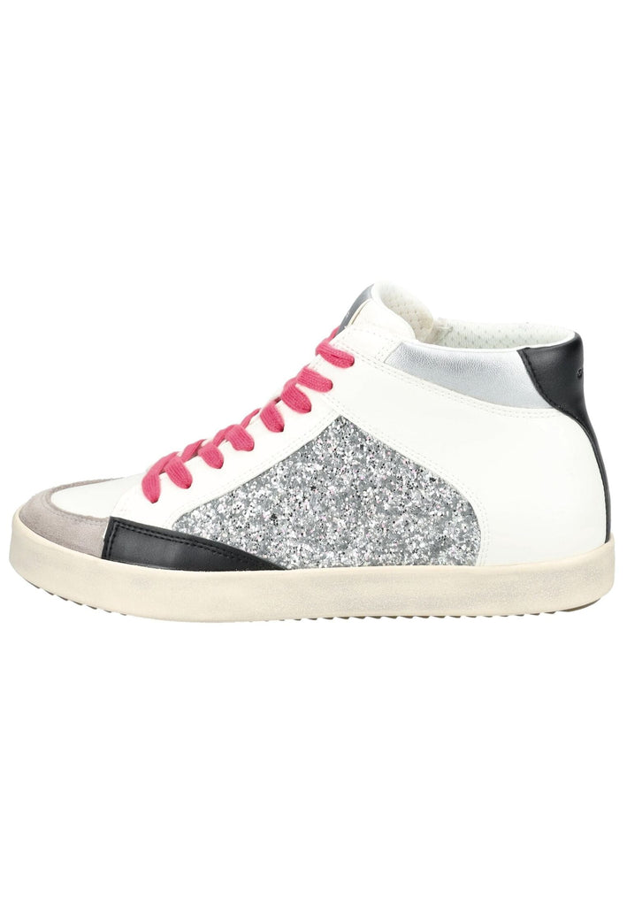 Geox Sneaker Lederimitat/Textil Silber