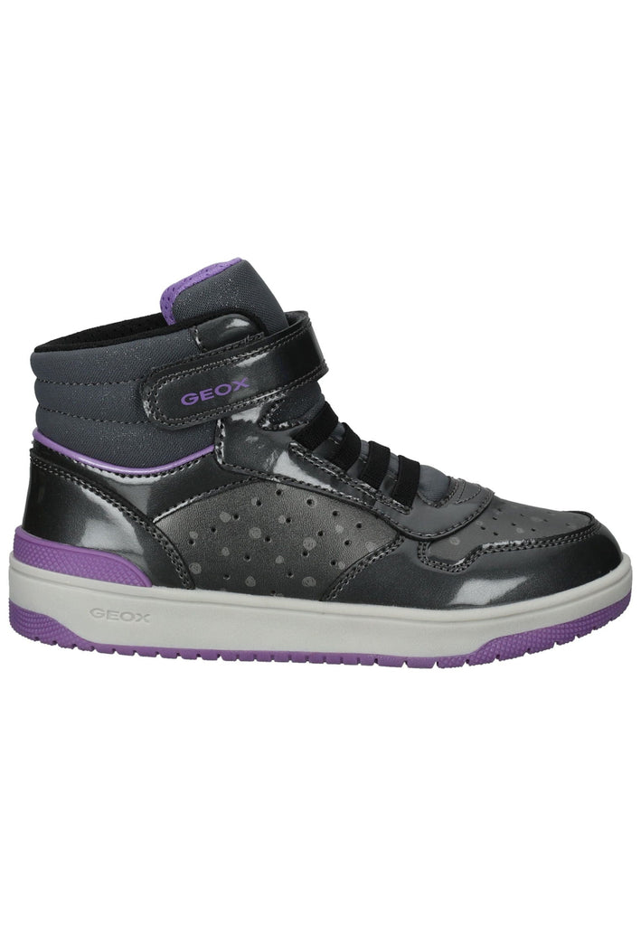 Geox Sneaker Lederimitat/Textil Silber/Schwarz